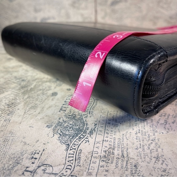 Franklin Covey Black Full Grain Leather Classic Planner - Vintage - Picture 16 of 16